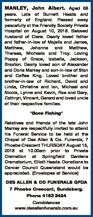 Publication Herald Sun. . Herald sun funeral notices